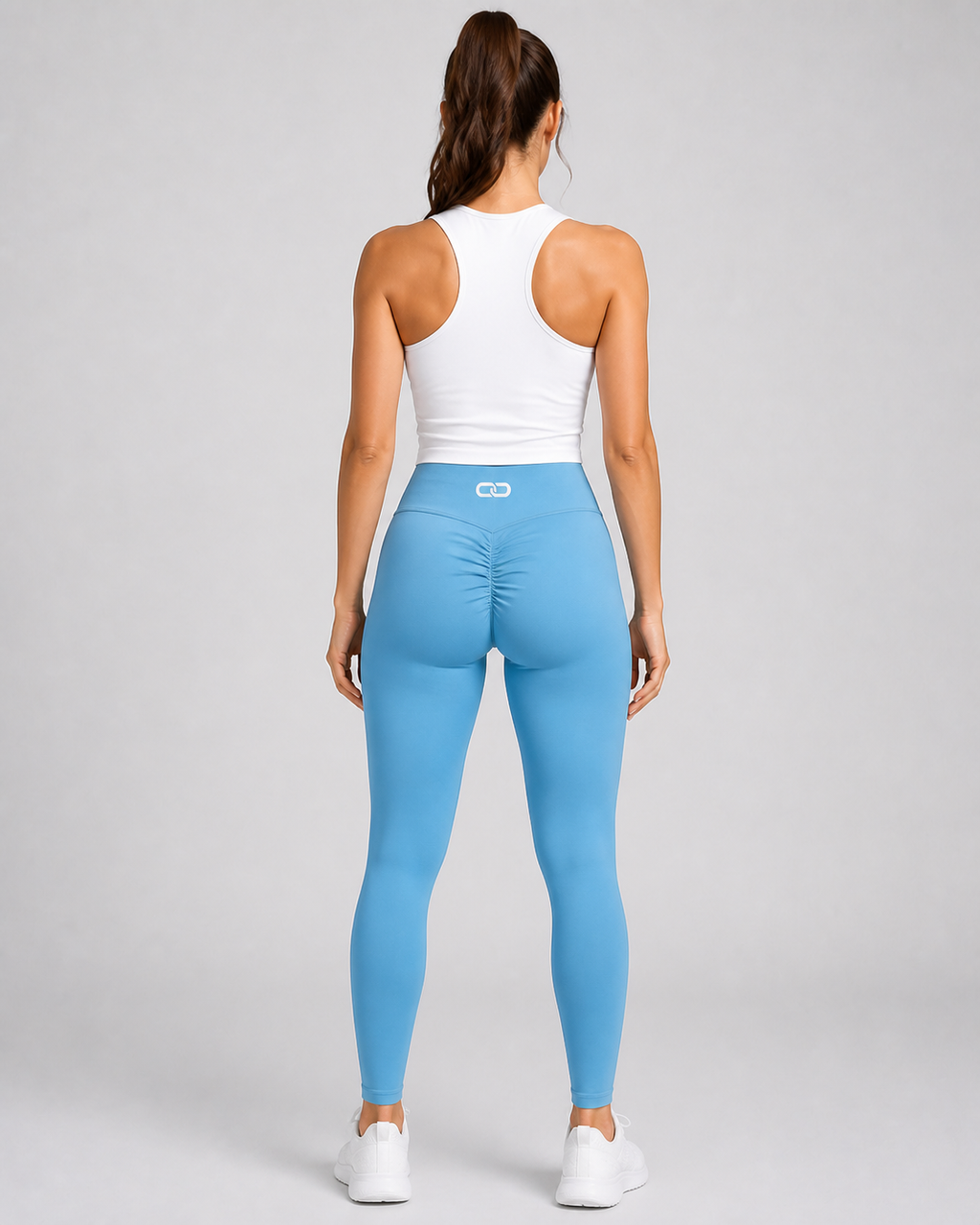 OOMEL V-Contour Sculpt High-Waist Leggings — back view