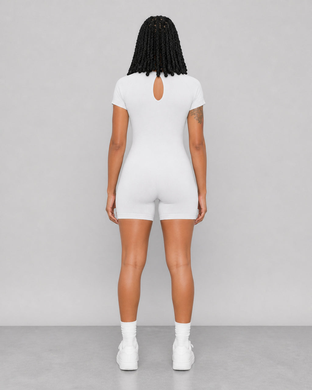 OOMEL CoreMotion Short-Sleeve Seamless Jumpsuit — Back