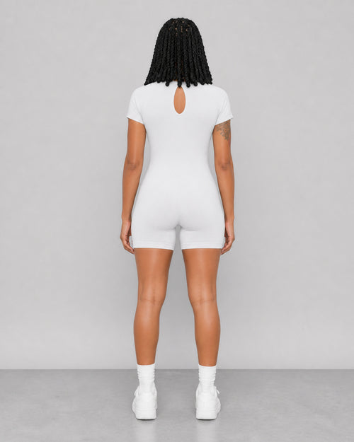 OOMEL CoreMotion Short-Sleeve Seamless Jumpsuit — Back