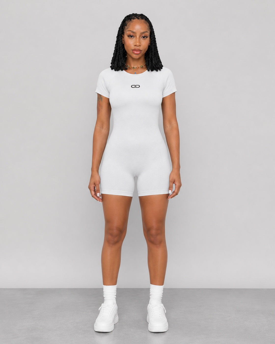 OOMEL CoreMotion Short-Sleeve Seamless Jumpsuit — Hero / front
