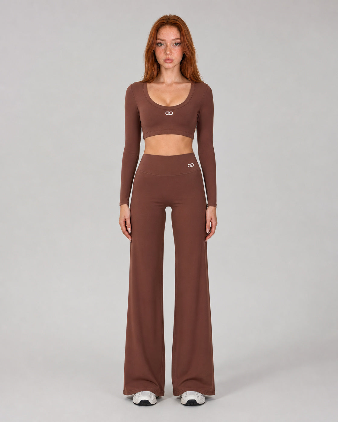 OOMEL CloudForm Long-Sleeve Wide-Leg Training Set — Hero / front