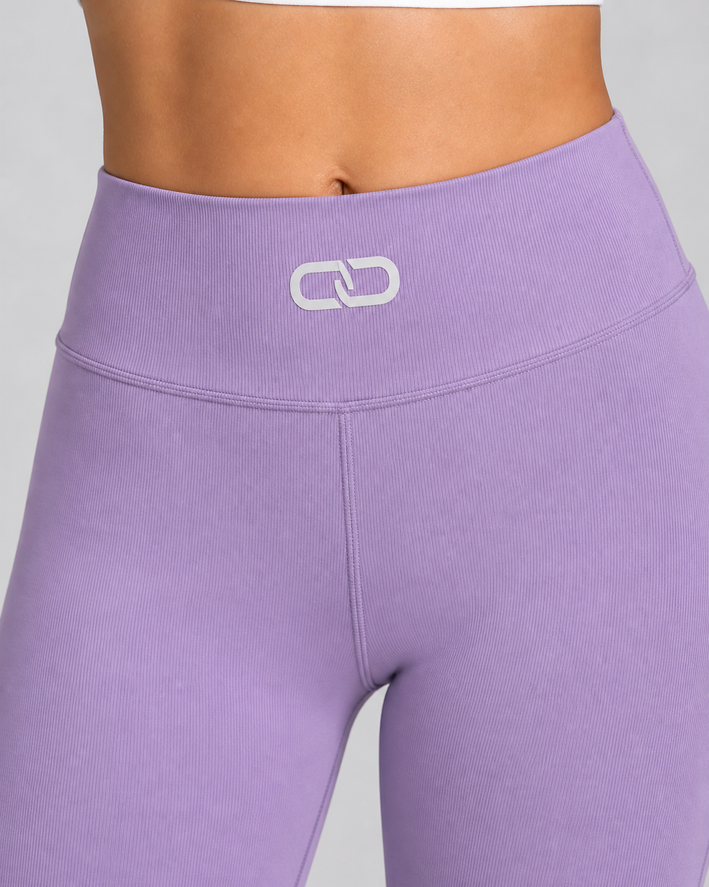 OOMEL V-Contour Sculpt High-Waist Leggings lavender detail
