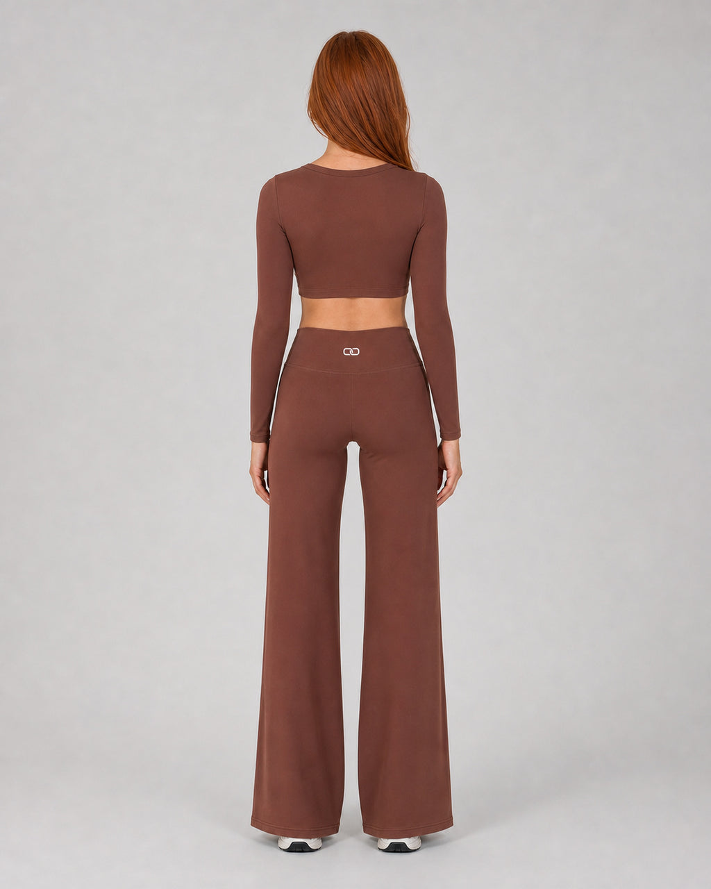 OOMEL CloudForm Long-Sleeve Wide-Leg Training Set — Back