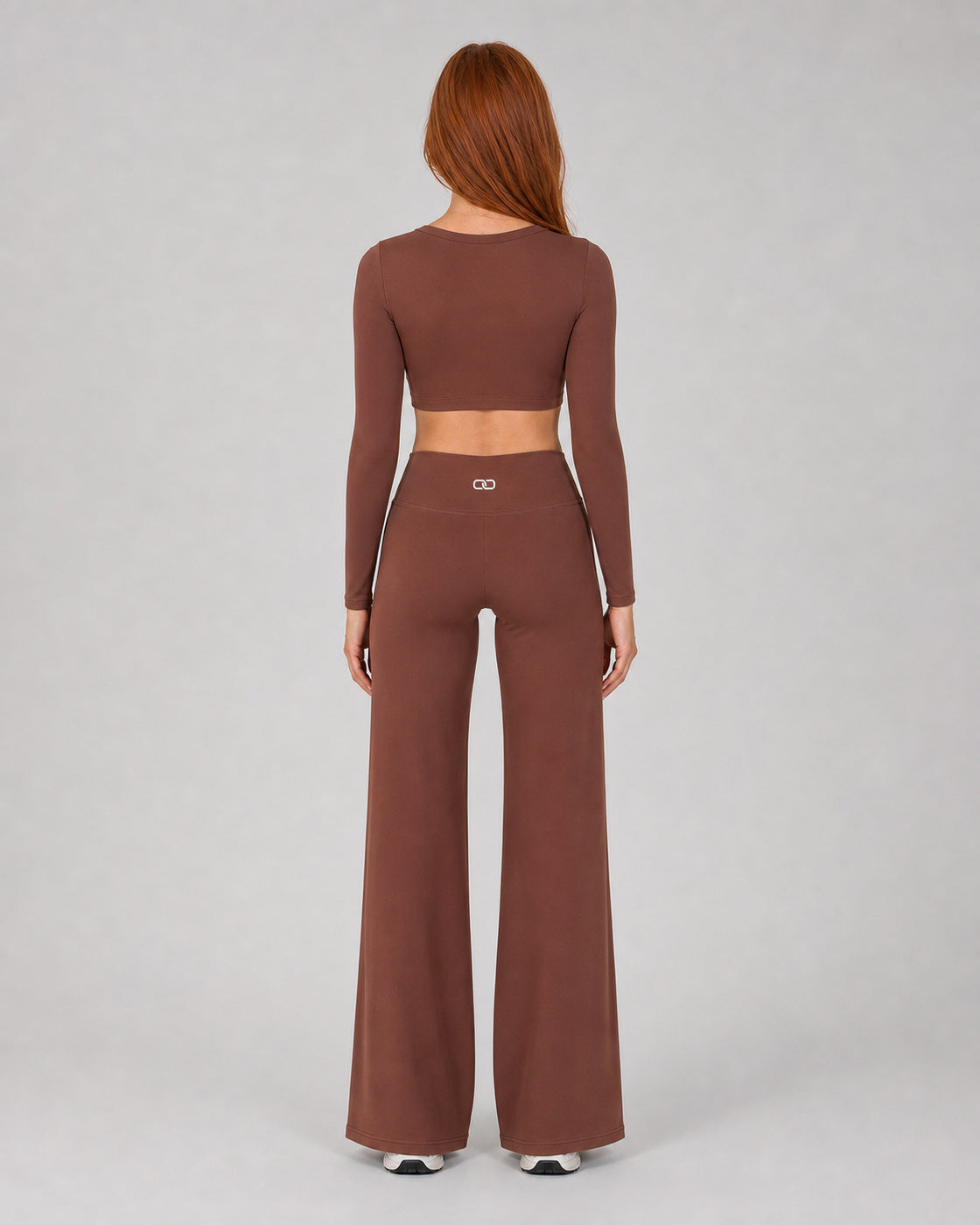 OOMEL CloudForm Long-Sleeve Wide-Leg Training Set — Back